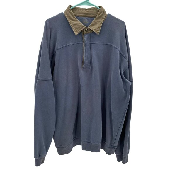 Cabelas Other - Cabela’s Blue Button Collared Pullover Sweater Sweatshirt Men’s Size 2XL